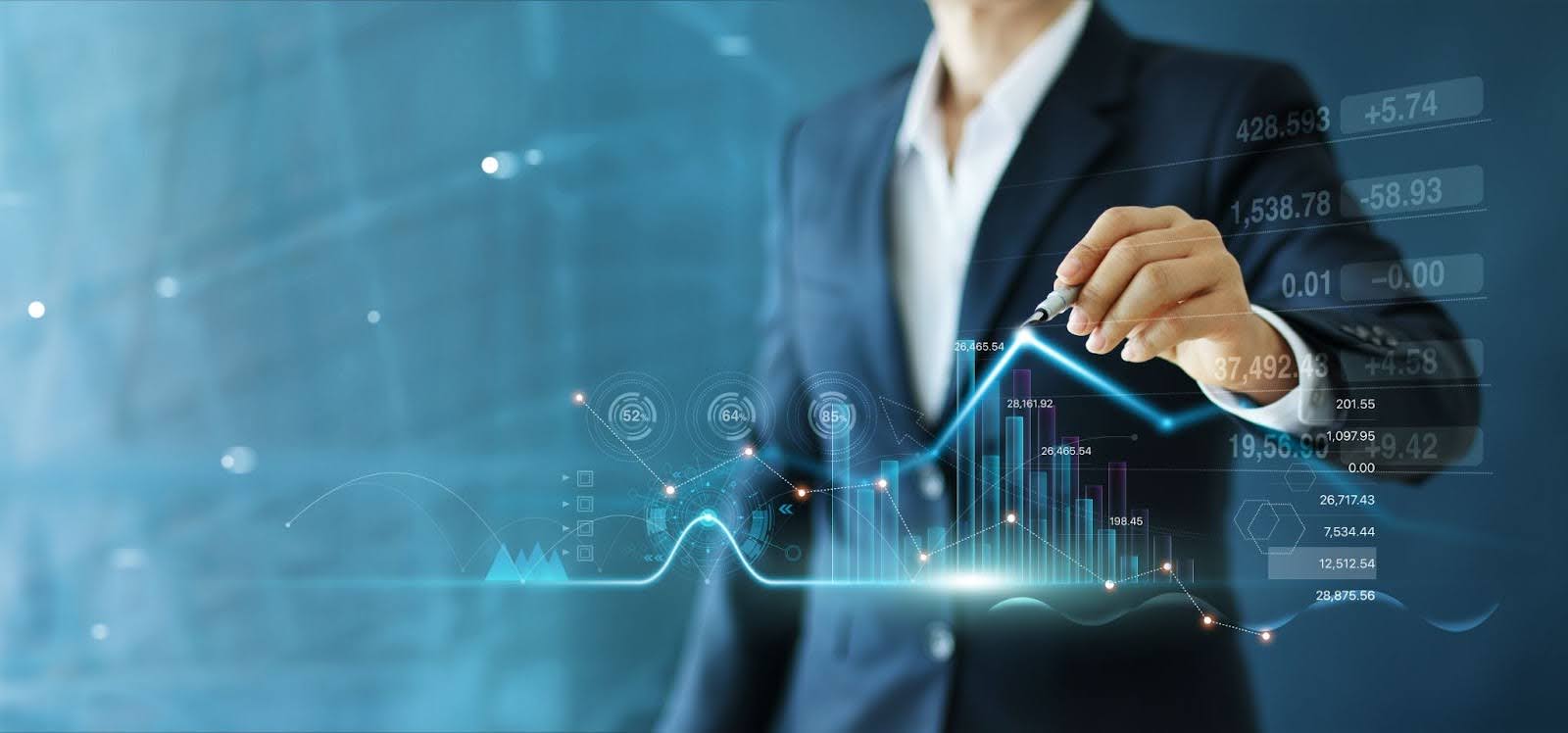 Consultant working with AI tools to launch a business